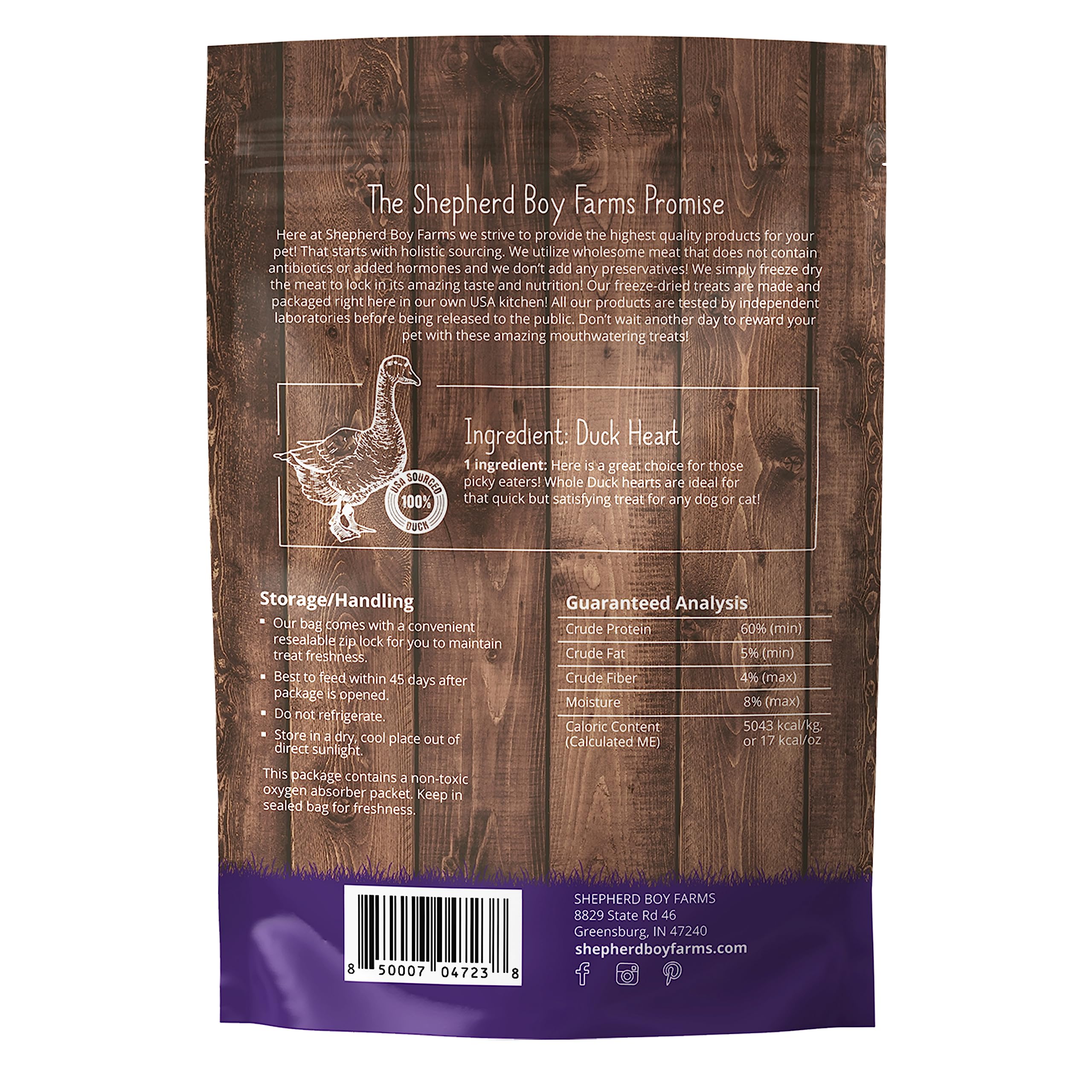 Sans céréales et sans gluten par Shepherd Boy Farms.