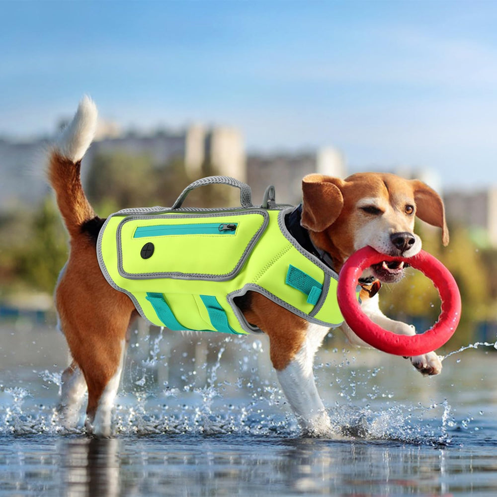 Sheripet gilet chien utilisations maison plage natation: compagnon sûr pour les activités.