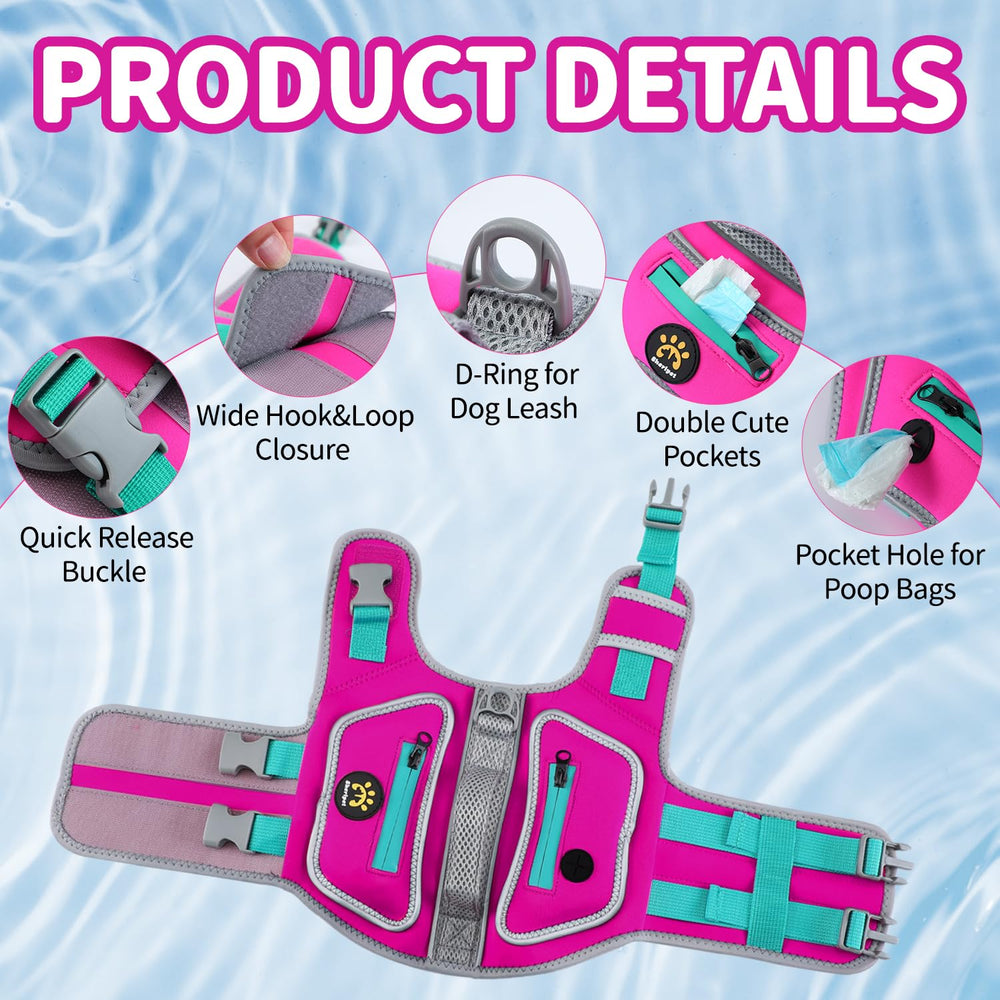 Sheripet gilet rose, bandes réfléchissantes améliorent la visibilité en lumière faible.