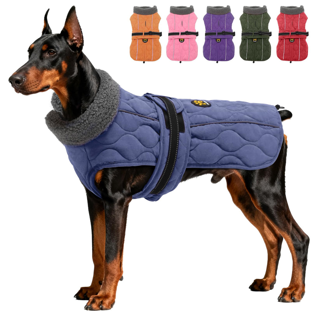Manteau Sheripet bleu-neige réfléchissant pour chien, meilleure visibilité nocturne