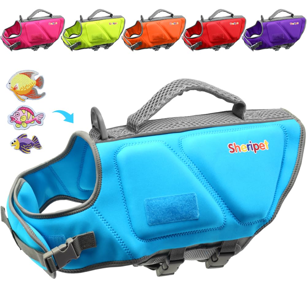 Sheripet Veste sauvetage chien visibilite elevee, facilite repérage en eau.