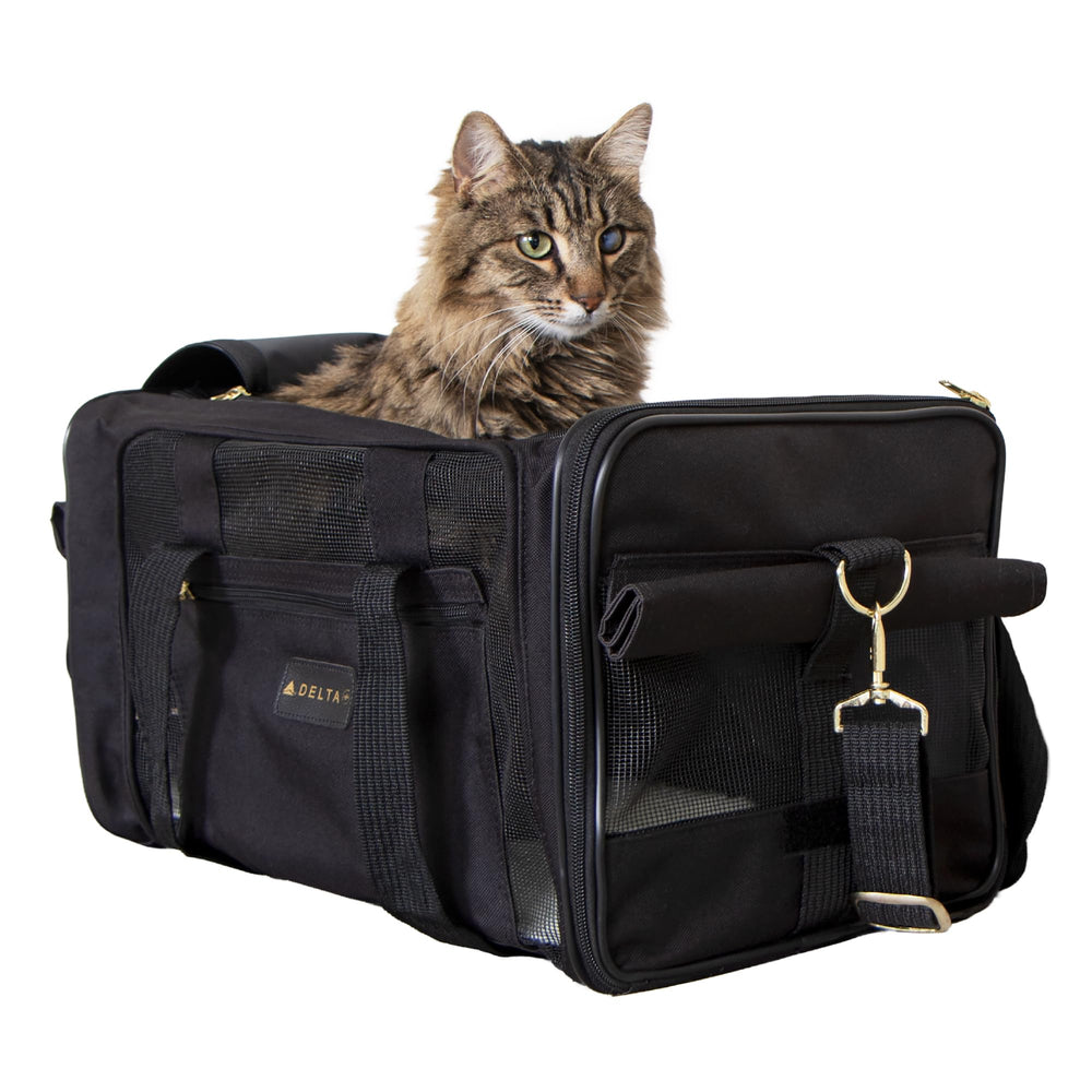 Sherpa Delta Deluxe sac moyen noir sous le siège, voyage sûr pour l’animal