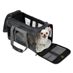 Porte-animaux Sherpa Original Deluxe en avion, confort et sécurité en cabine.