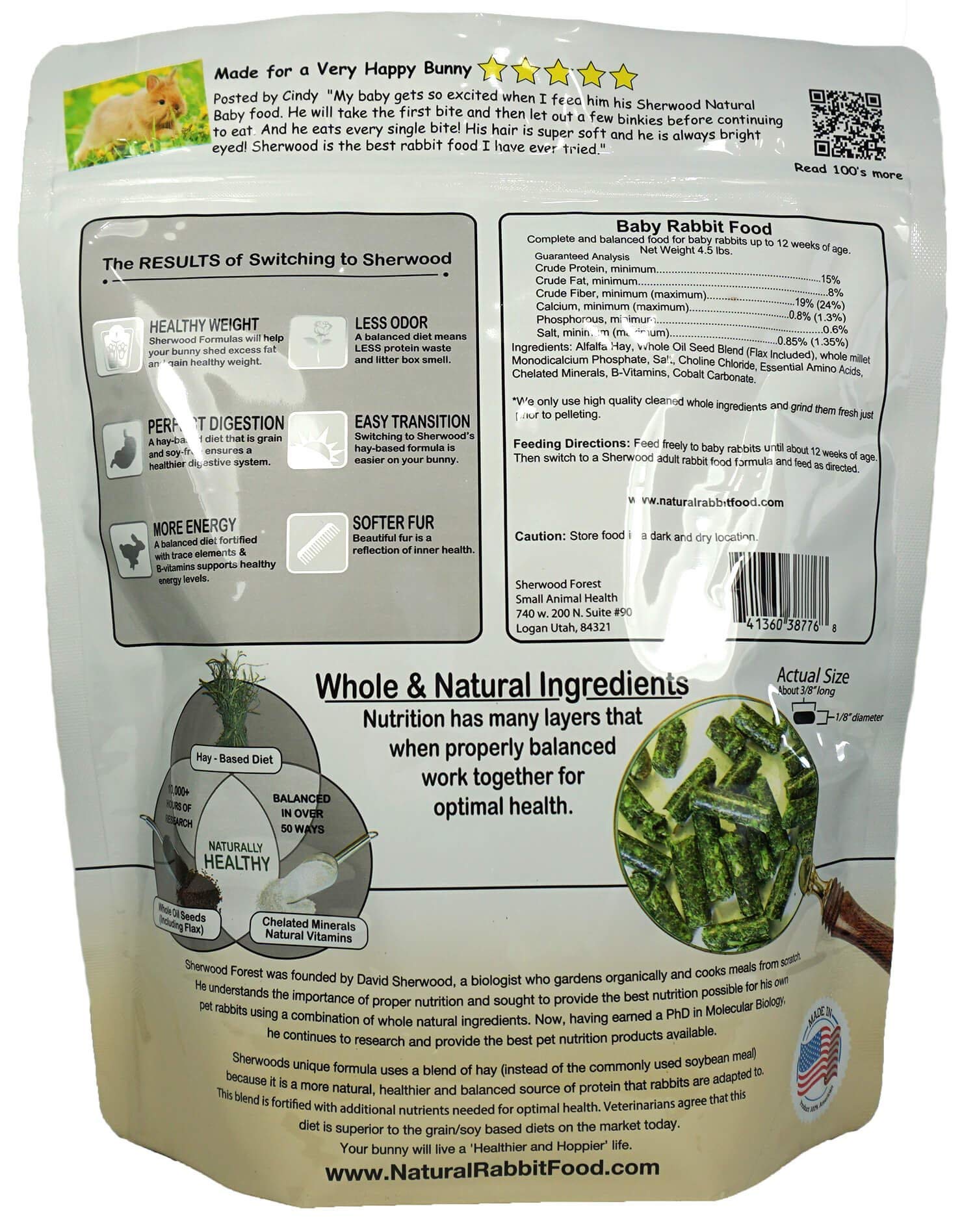 Sherwood Pet Health – base de foin, ingrédients naturels pour une alimentation équilibrée.