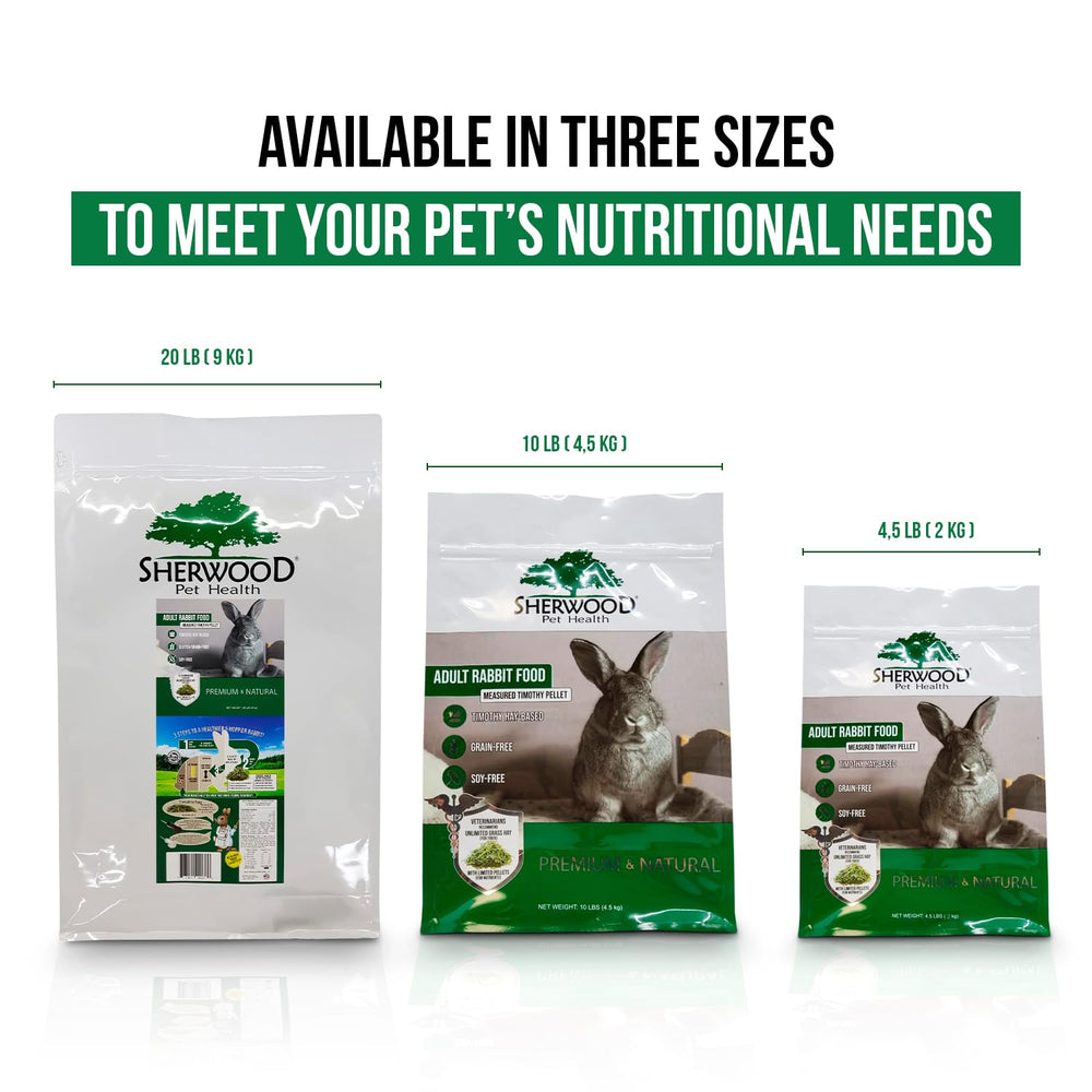 Sherwood Pet Health - lapin explorant les pellets, alimentation pratique au quotidien.