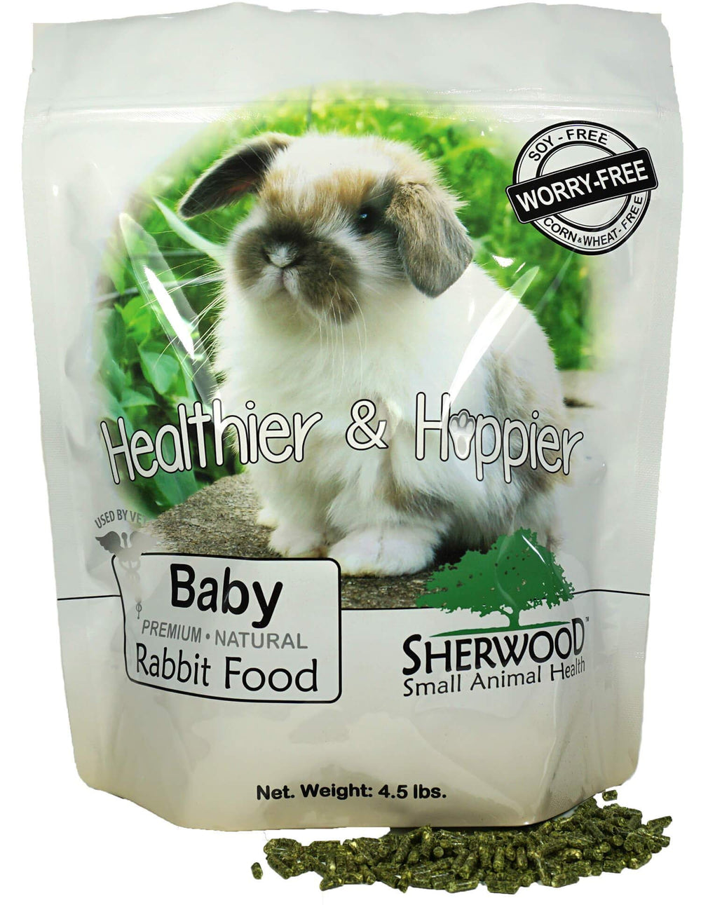 Sherwood Pet Health – pellets dans emballage, rangement facile et dosage précis.