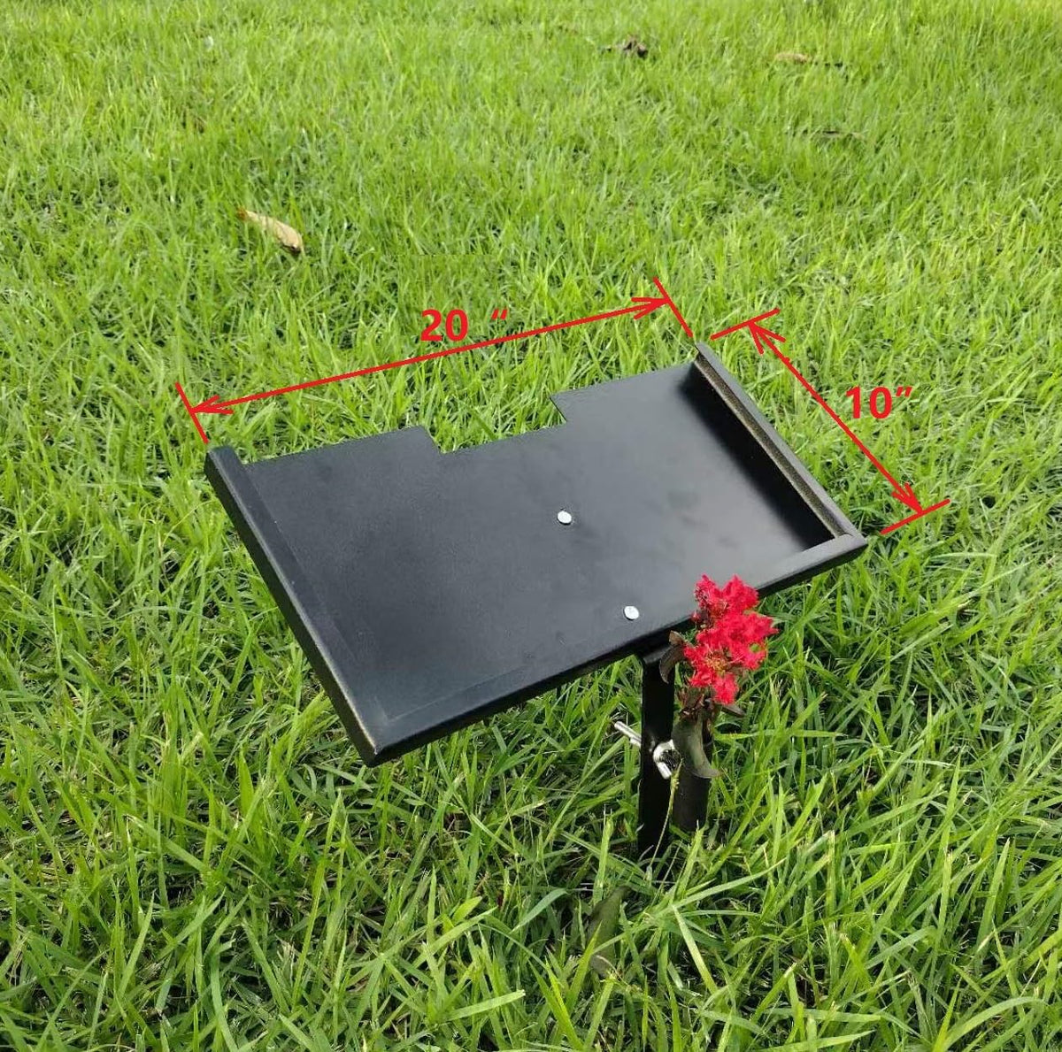 SHINCEL support-panneau-tombale-20x10, cadre robuste prêt pour plaque tombale extérieure.