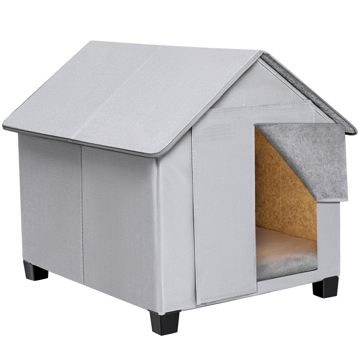 SHINEBBYS maison chien extérieure avec toit incline pour drainage rapide et protection pluie.