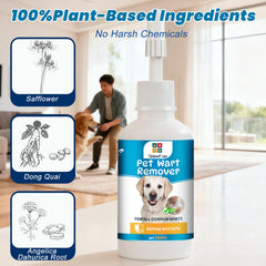 ShineFun – Avant-après papillomes chien peau améliorée.