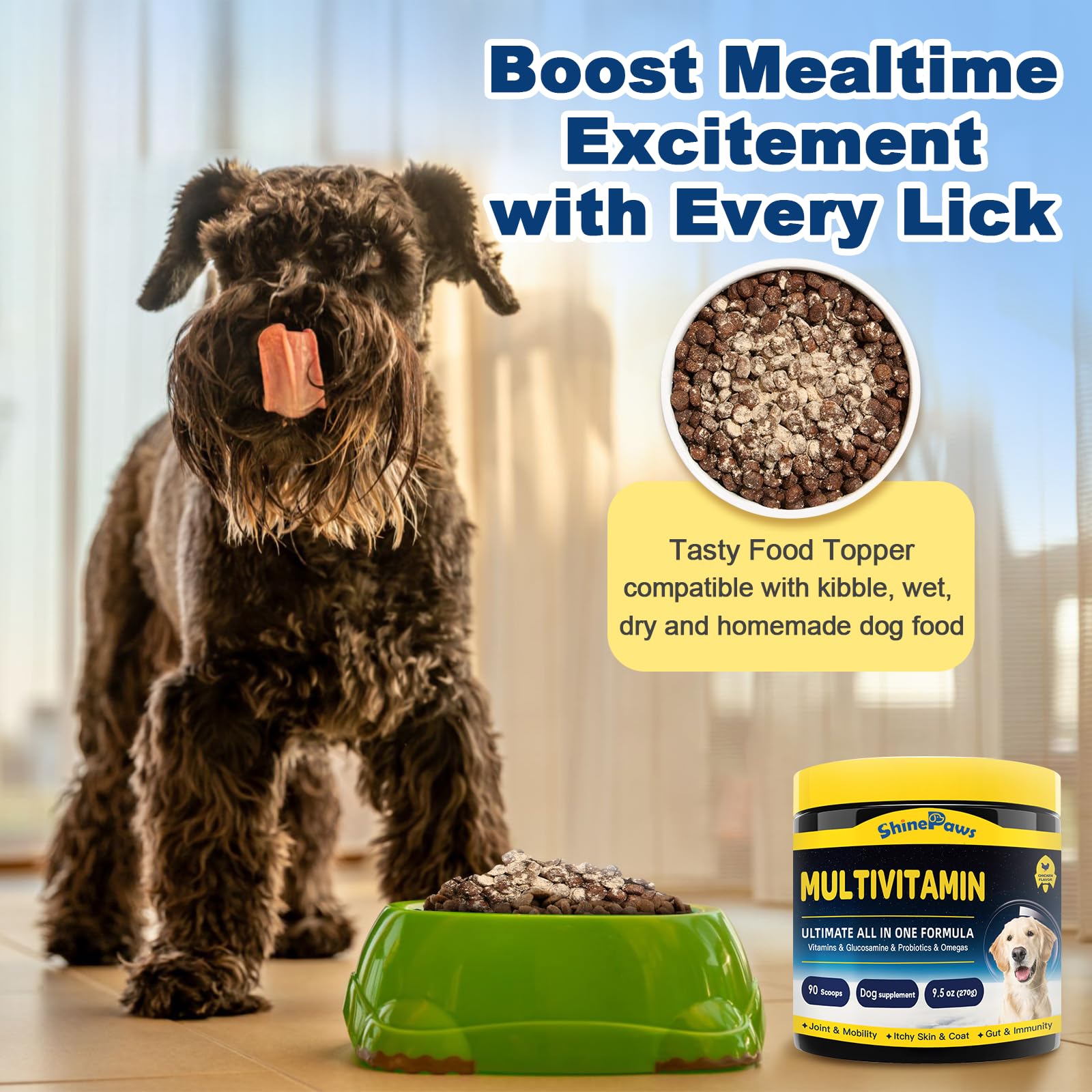 SHINEPAWS Antioxydants Immunité, soutien immunitaire et vitalité des chiens