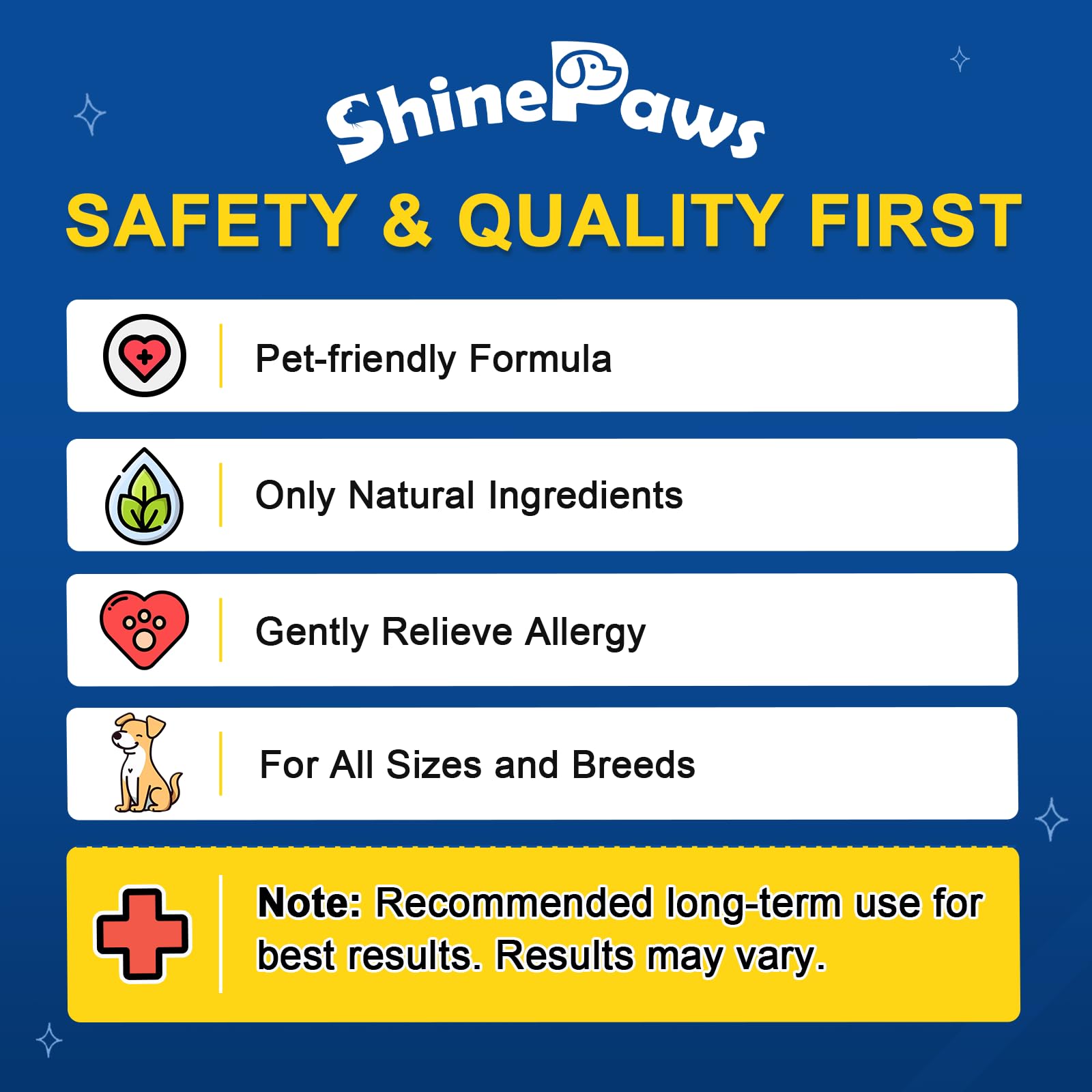 SHINEPAWS dosage ajustable utilisation : adaptez selon la taille et le poids du chien.