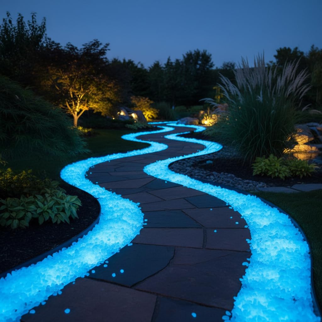 Shiny Stone Glow gravier bleu ciel pour terrazzo et décor intérieur.