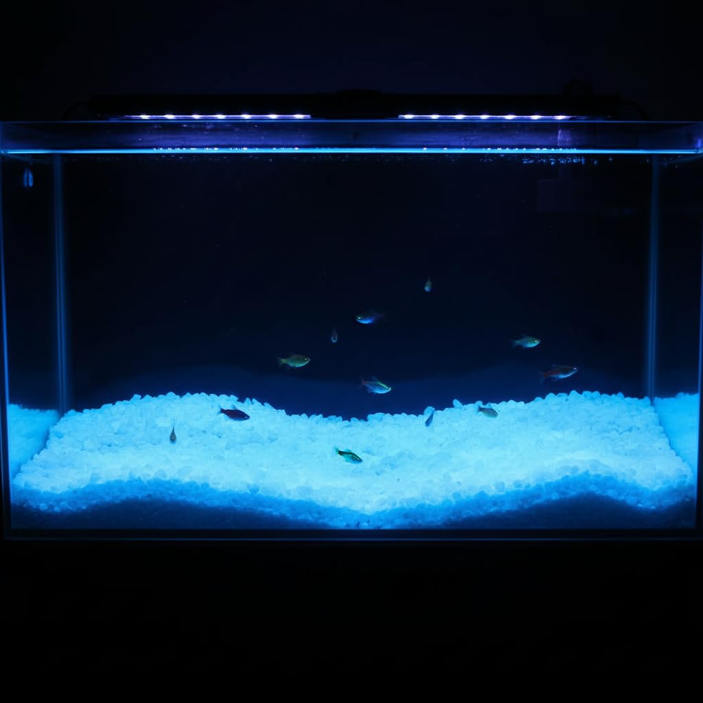 Shiny Stone Glow gravier bleu ciel pour bassins et pots décoratifs.
