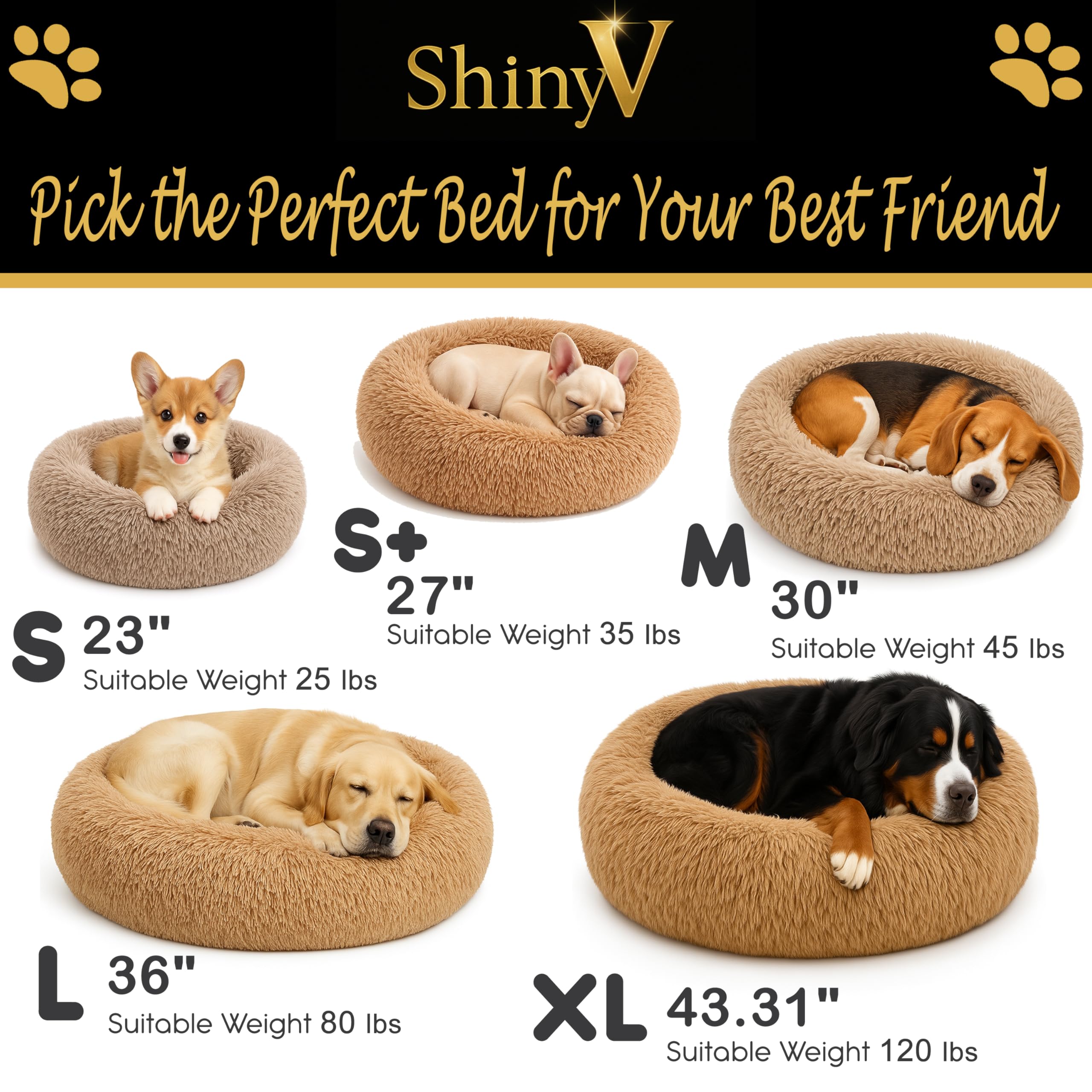 SHINY-V lit confort dans le crate, espace cocon pour animal.
