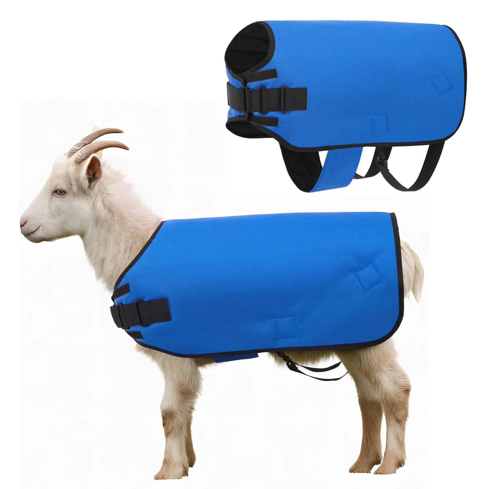 Couverture Shinylin pour chèvre bleu marine XXL, chaleur durable.