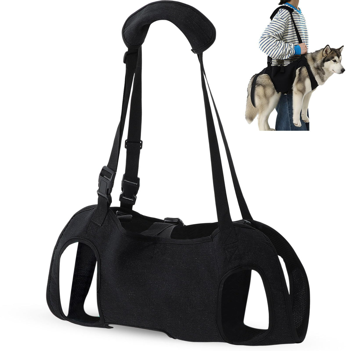 Harnais Shinylin Portage-Chien Urgence, transport sûr pour chien blessé ou âgé.