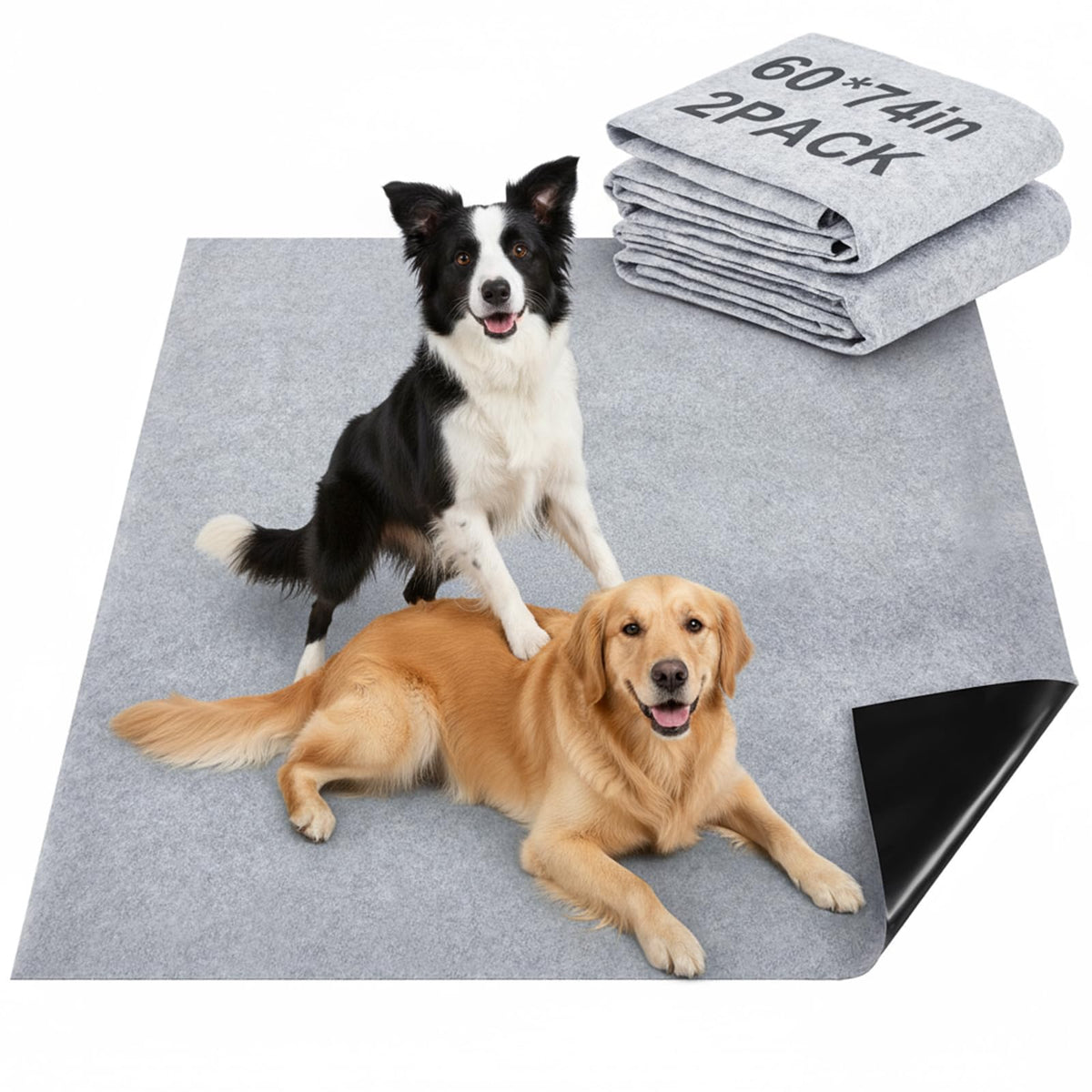 Tapis Shinylin pour chien 60x74 – antidérapant, idéal pour l’entraînement.