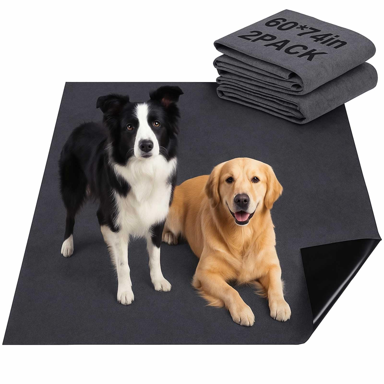 Tapis Shinylin extra large 60x74 pour chien, grande surface pour dressage et repos.