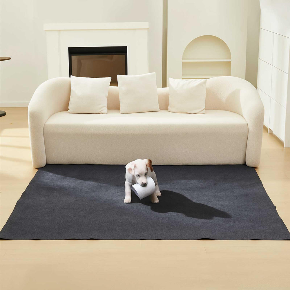 Tapis durable en polyester gris Shinylin, reutilisable et robuste.
