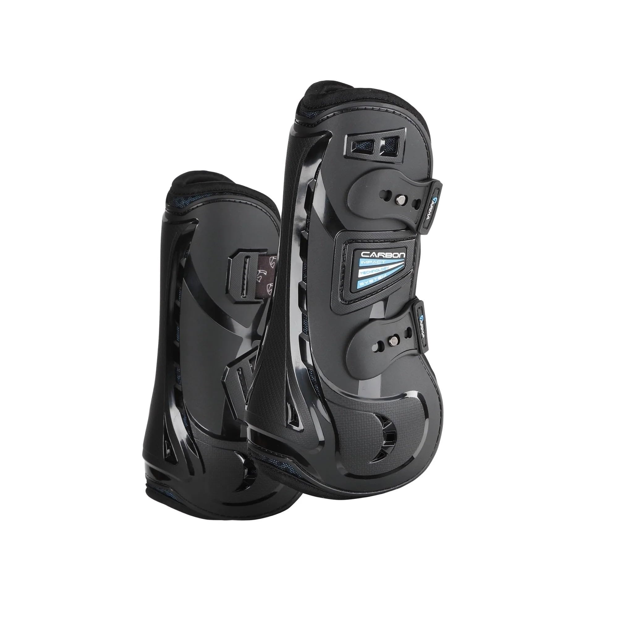 Shires Arma Carbon Tendon Boots brun, vue avant, protection et absorption des chocs.