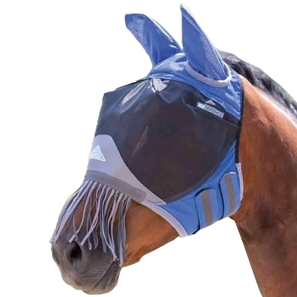 Shires Deluxe Masque anti-mouches, rembourrage des coutures pour un confort durable.