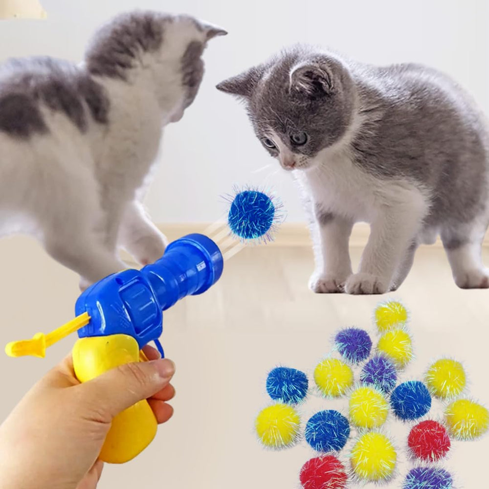 Shizhoo balles pom-pom interactives: stimulation physique pour chats en intérieur.
