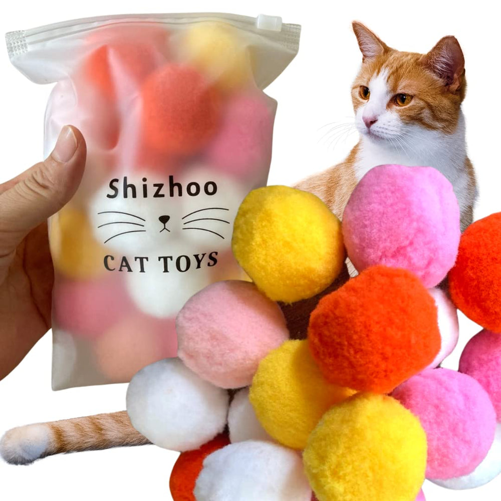 Les boules pompon Shizhoo douces offrent un jeu apaisant pour chat.