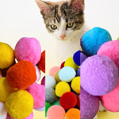 Shizhoo Boules Pom-Pom douces pour chatons, parfaites pour le jeu.