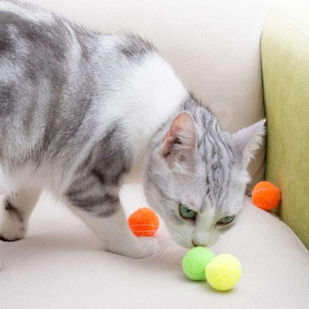 Ensemble de 20 boules pompon Shizhoo pour des séances de jeu variées.
