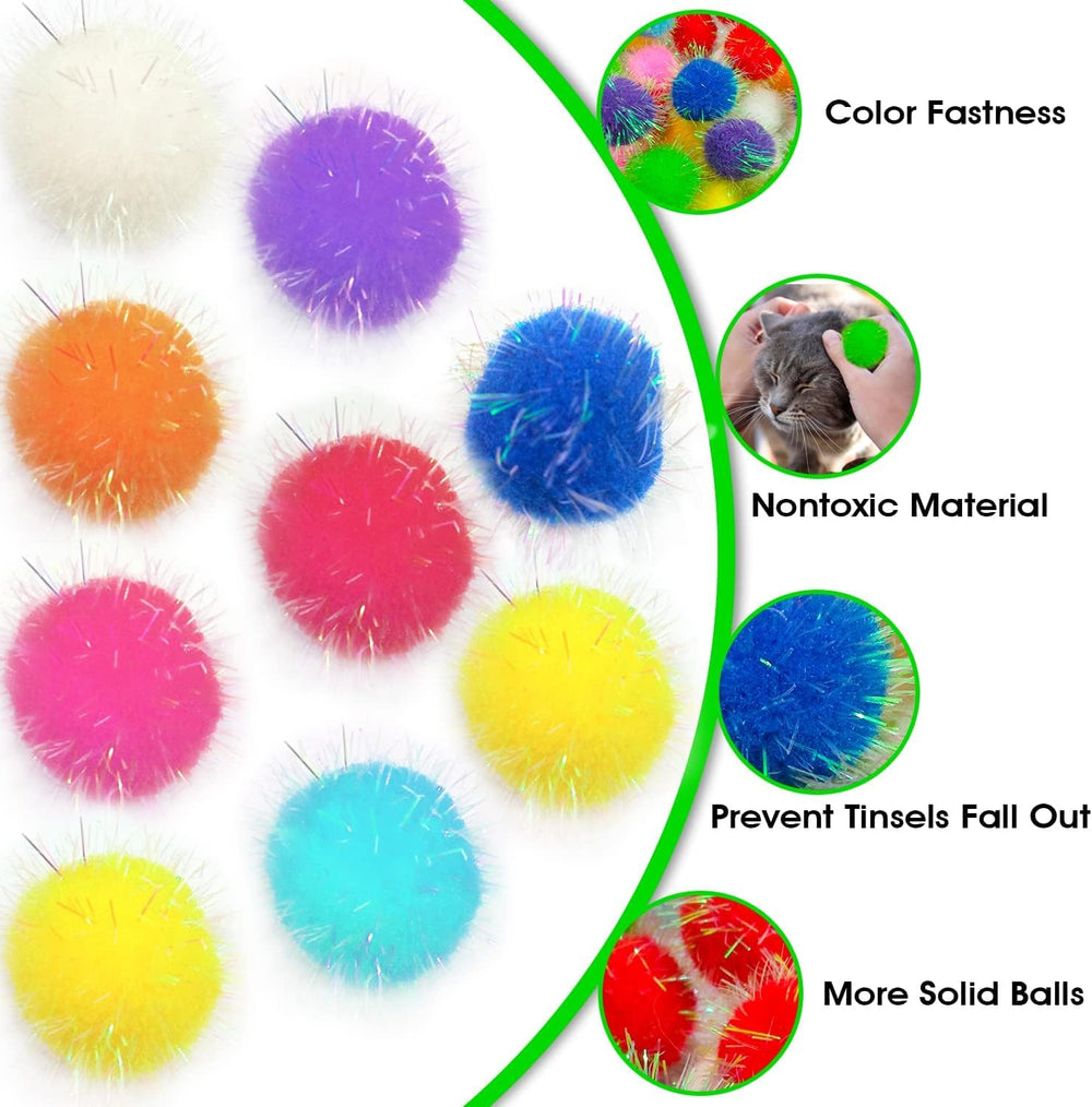 Shizhoo ensemble pom-pom scintillant: palette colorée idéale pour l'amusement familial.