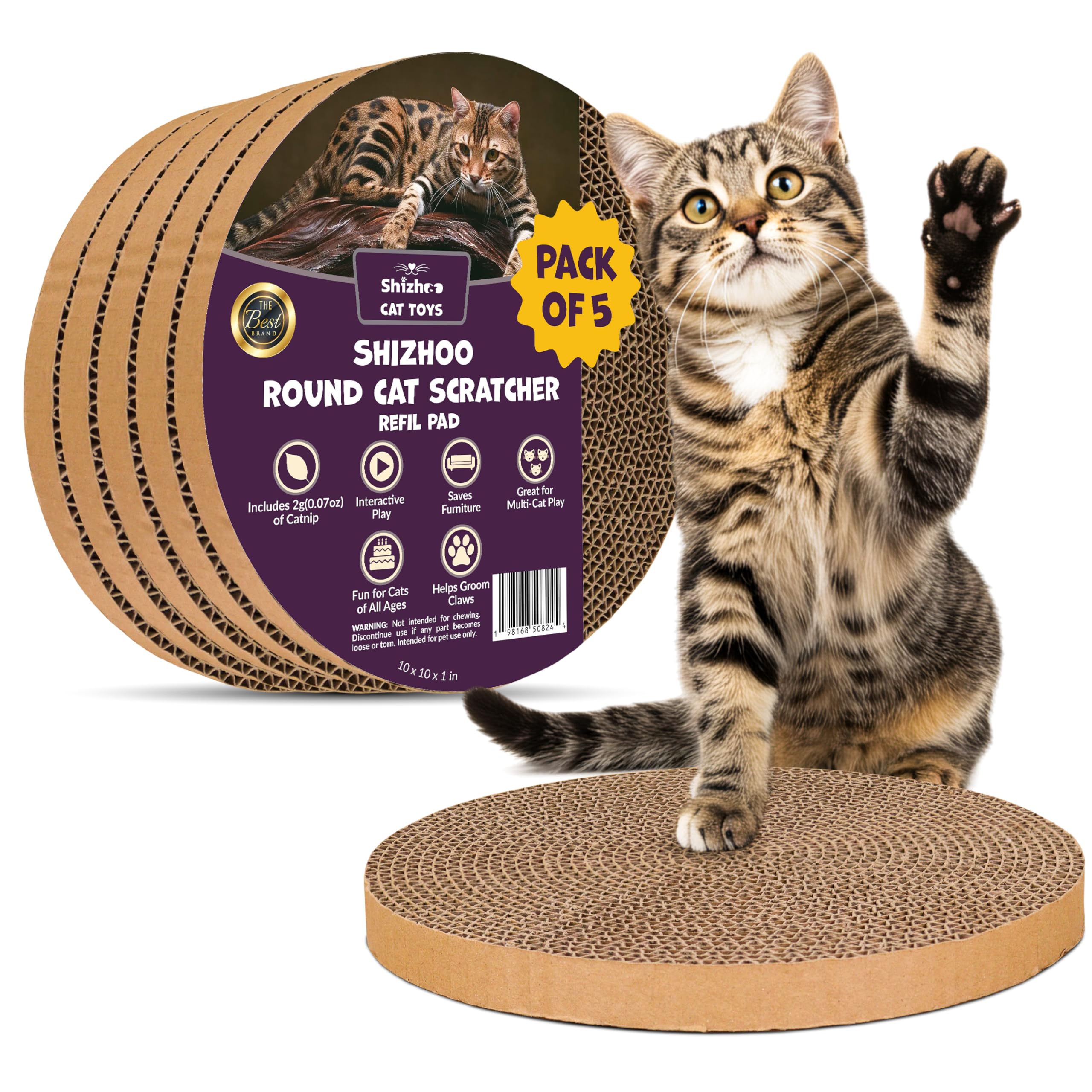Shizhoo tampons de remplacement griffage chat – pack de 5 pour surface neuve et durable