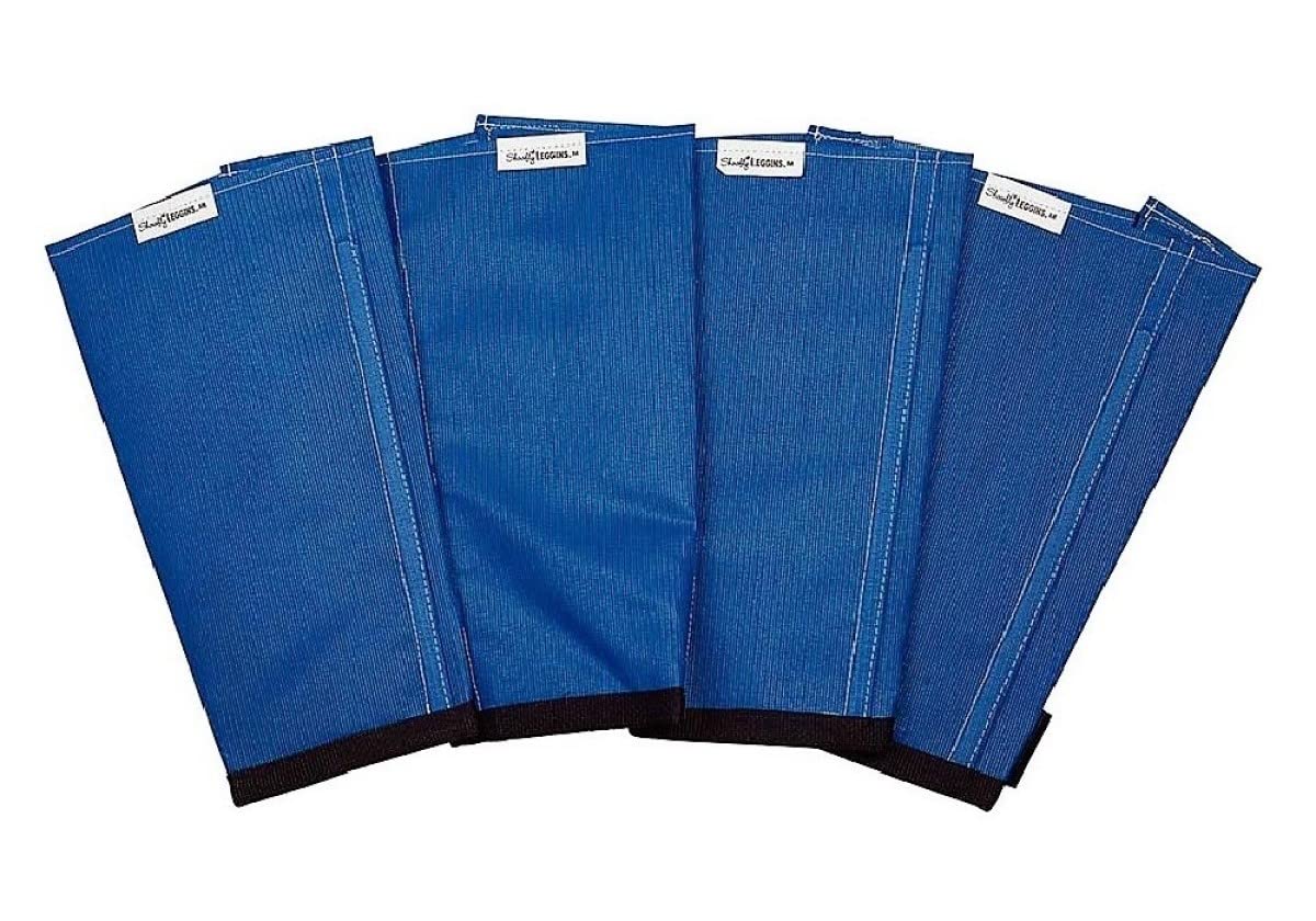 SHOOFLY Leggins bleu moyen vue avant, ventilation efficace pour les jambes du cheval
