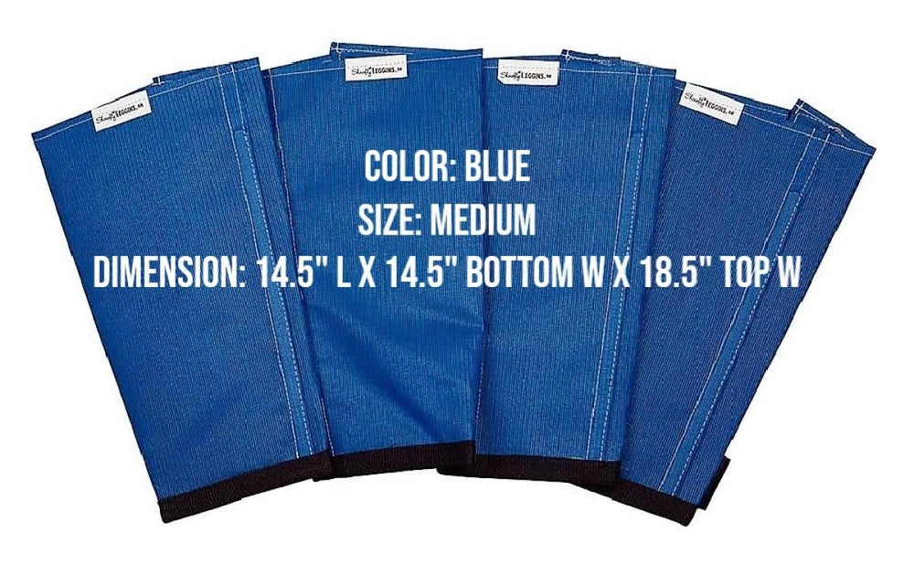 SHOOFLY Leggins bleu moyen vue latérale, maintien stable et liberté de mouvement