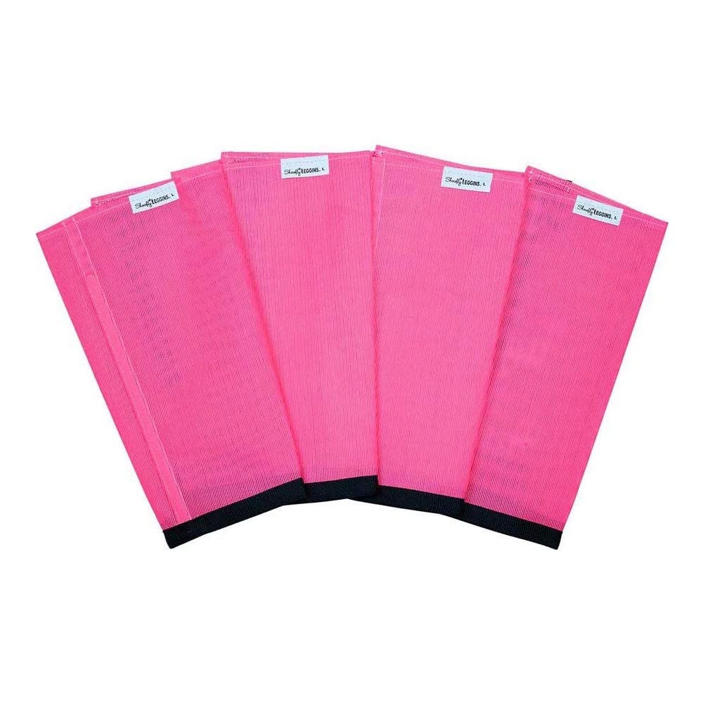 SHOOFLY jambières cheval rose, ensemble de quatre, confort et stabilité.