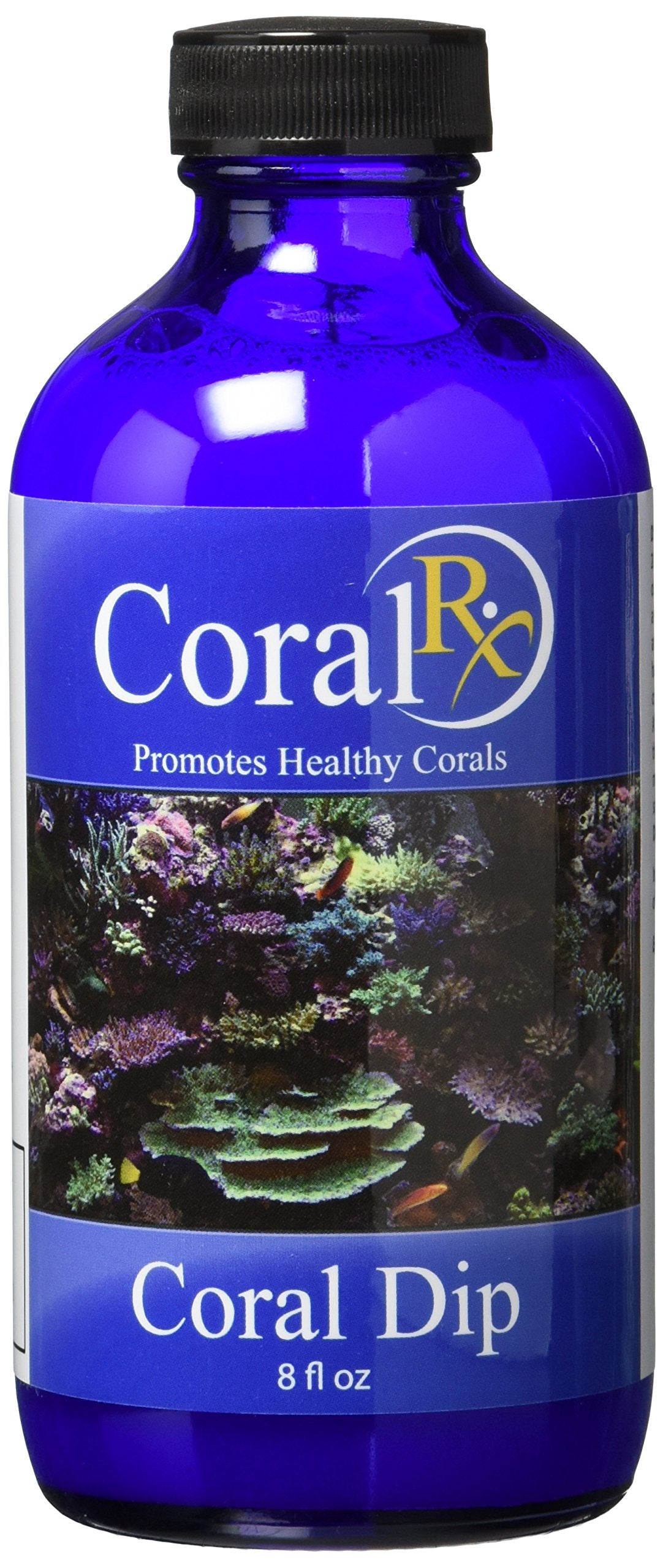 Flacon Coral Rx Shore Aquatic prêt pour le trempage prophylactique des coraux afin de prévenir les parasites.