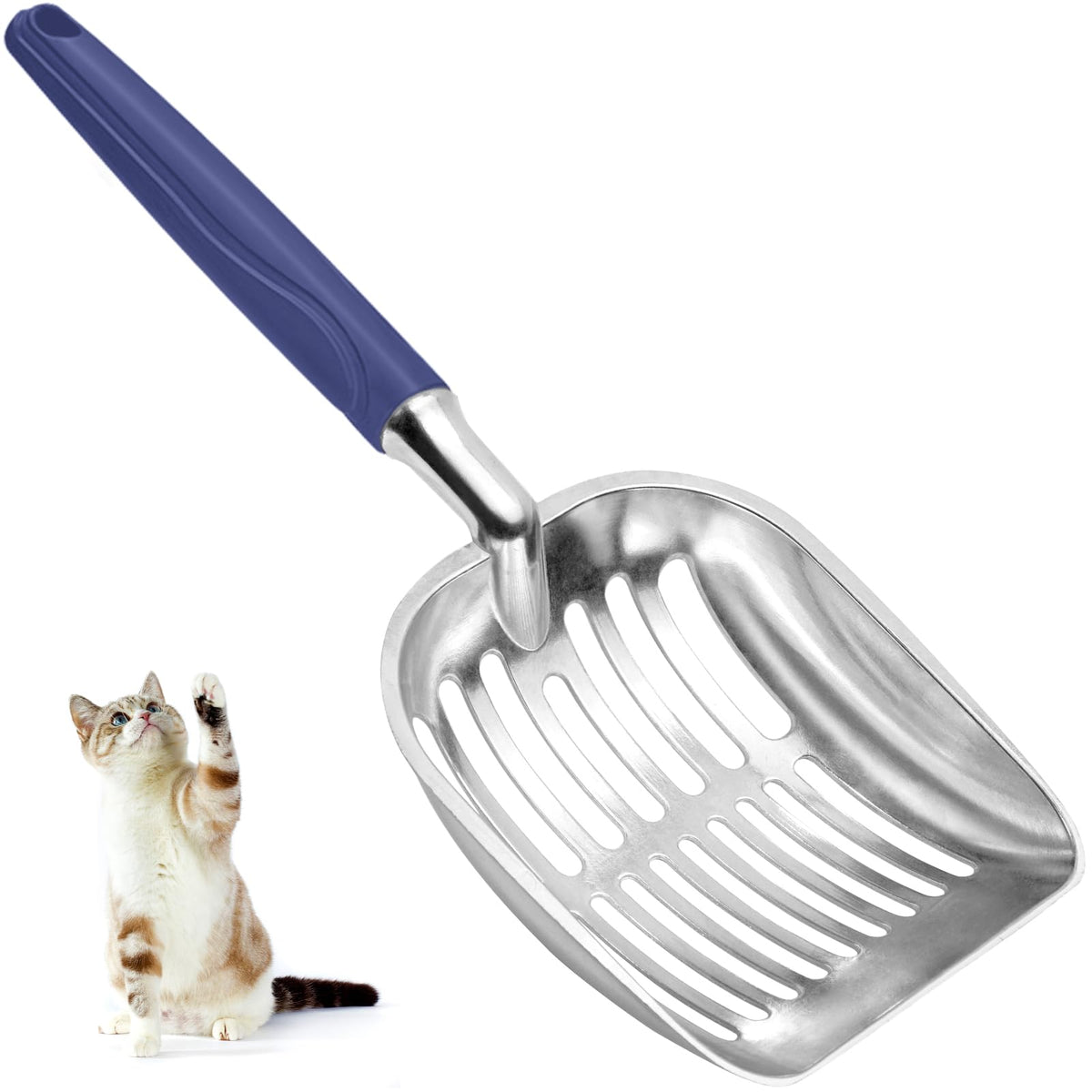 Showvigor Pelle litière chat – maillage profond facilite le tri des déchets.