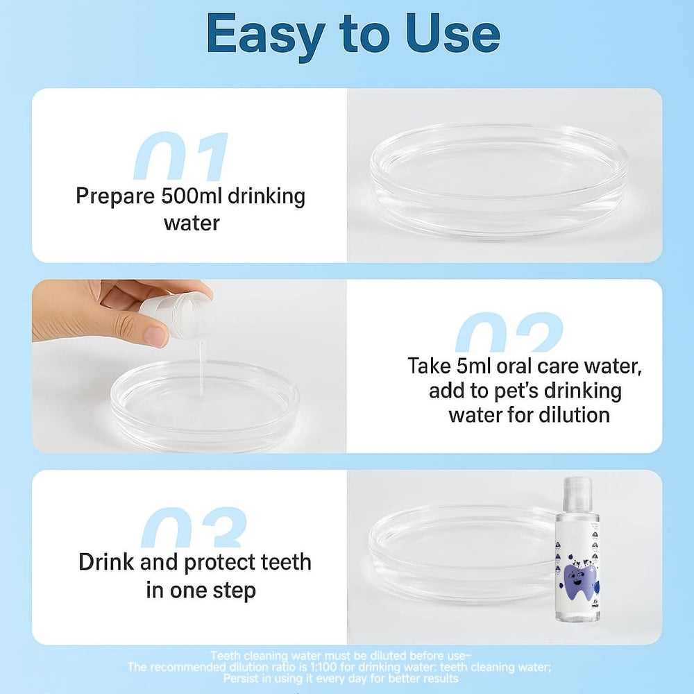 PawBright sans arôme se mélange facilement à l’eau sans effort.