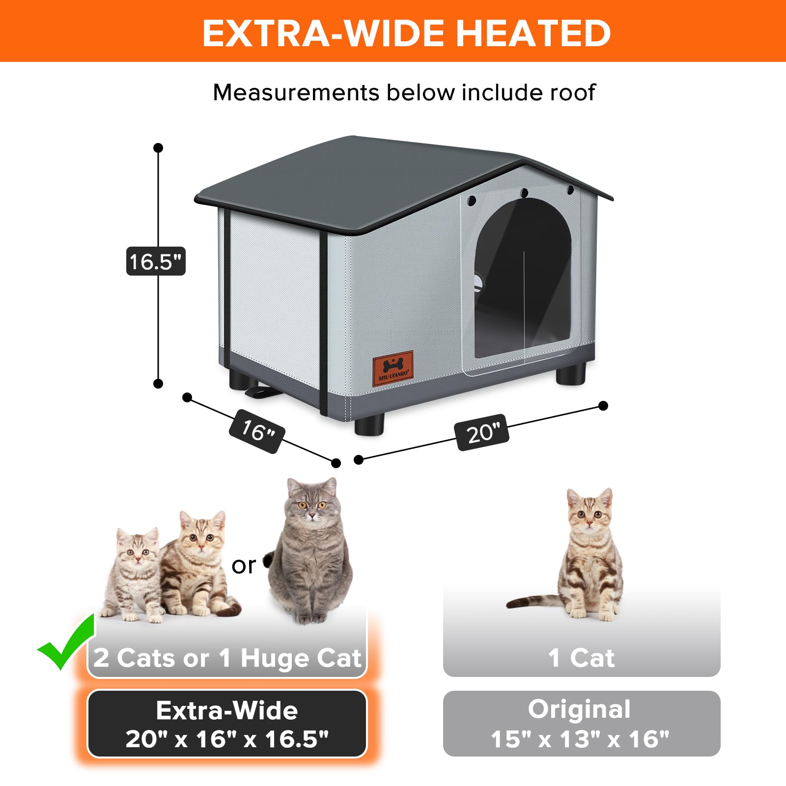 Refuge SHU UFANRO pour chats sauvages et petits chiens, isolation et sécurité.