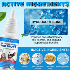 Gouttes Shuangjia pour oreilles de chien, réduction des infections