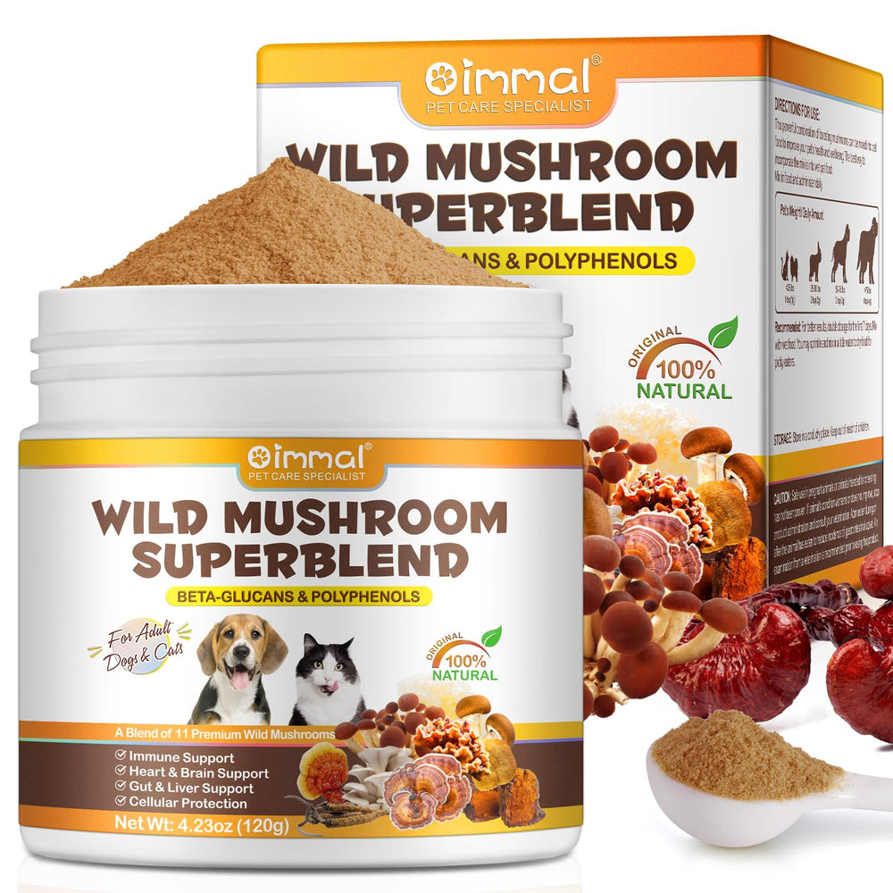 Shuangjia Mélange champignons sauvages - flacon: soutien potentiel à la peau et à l’immunité des chiens et chats.