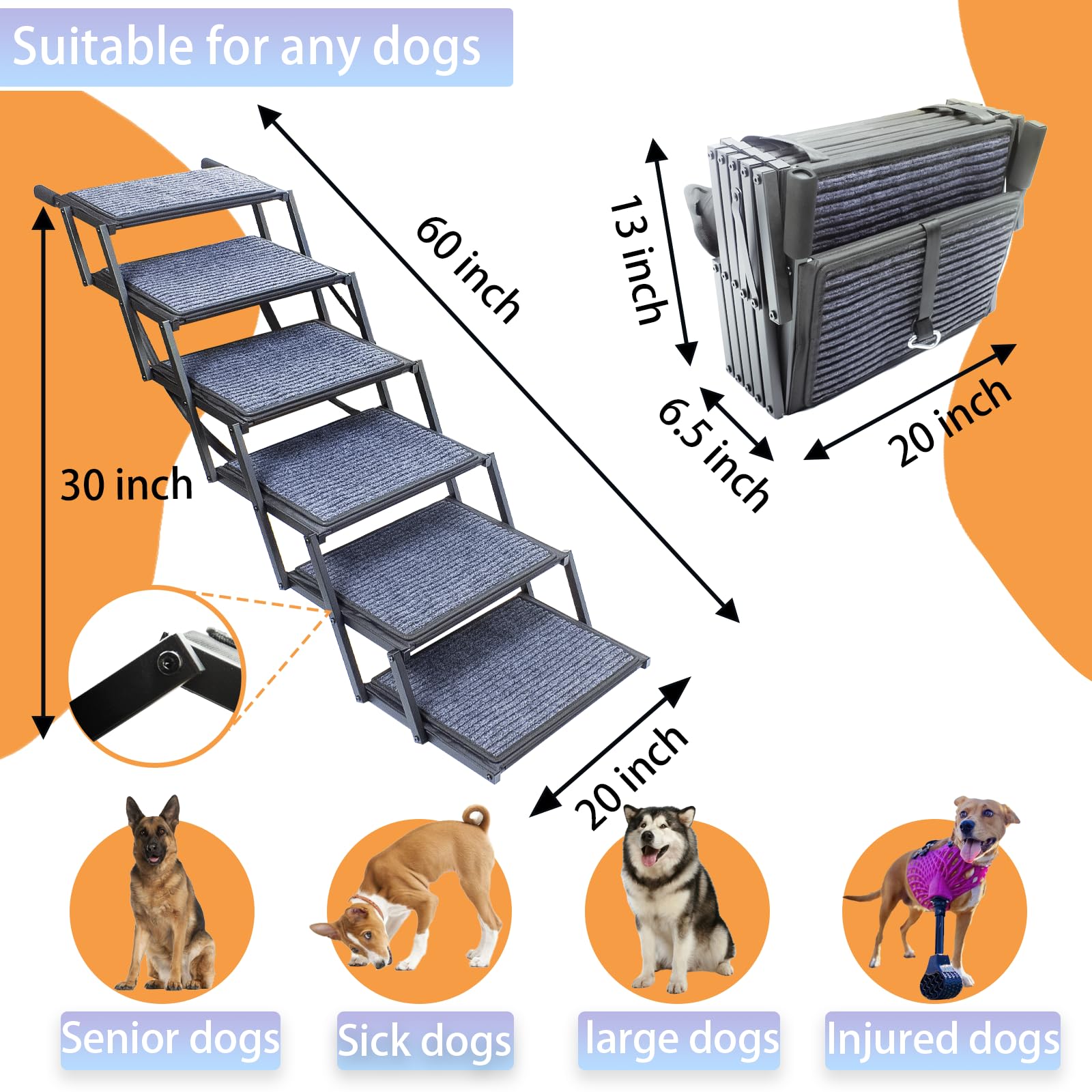 SHUNLONG rampe pliable avec poignée pour transport facile