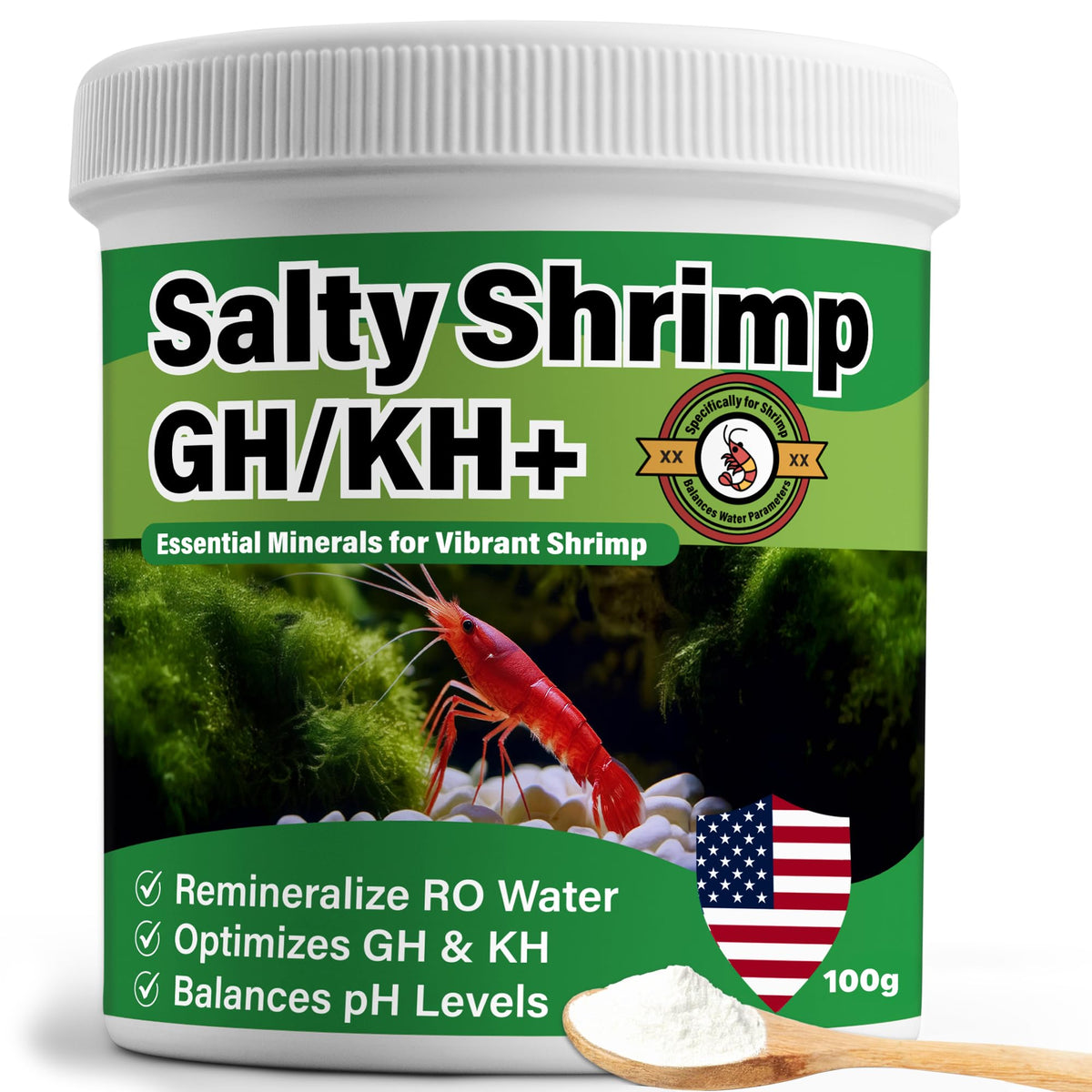 SHUNNIUB GH/KH+ minéralise l'eau RO pour des crevettes actives et en bonne santé