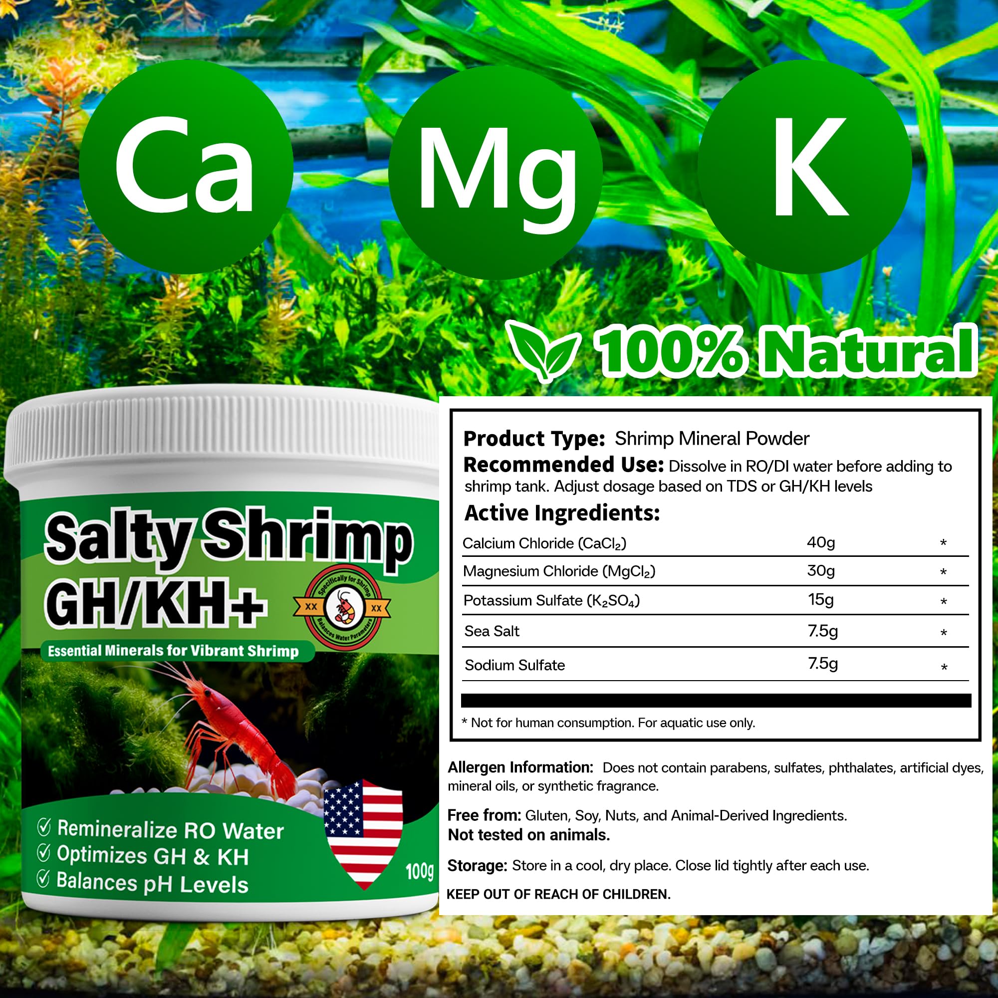 SHUNNIUB GH/KH+ utilisation facile dans la routine eau RO