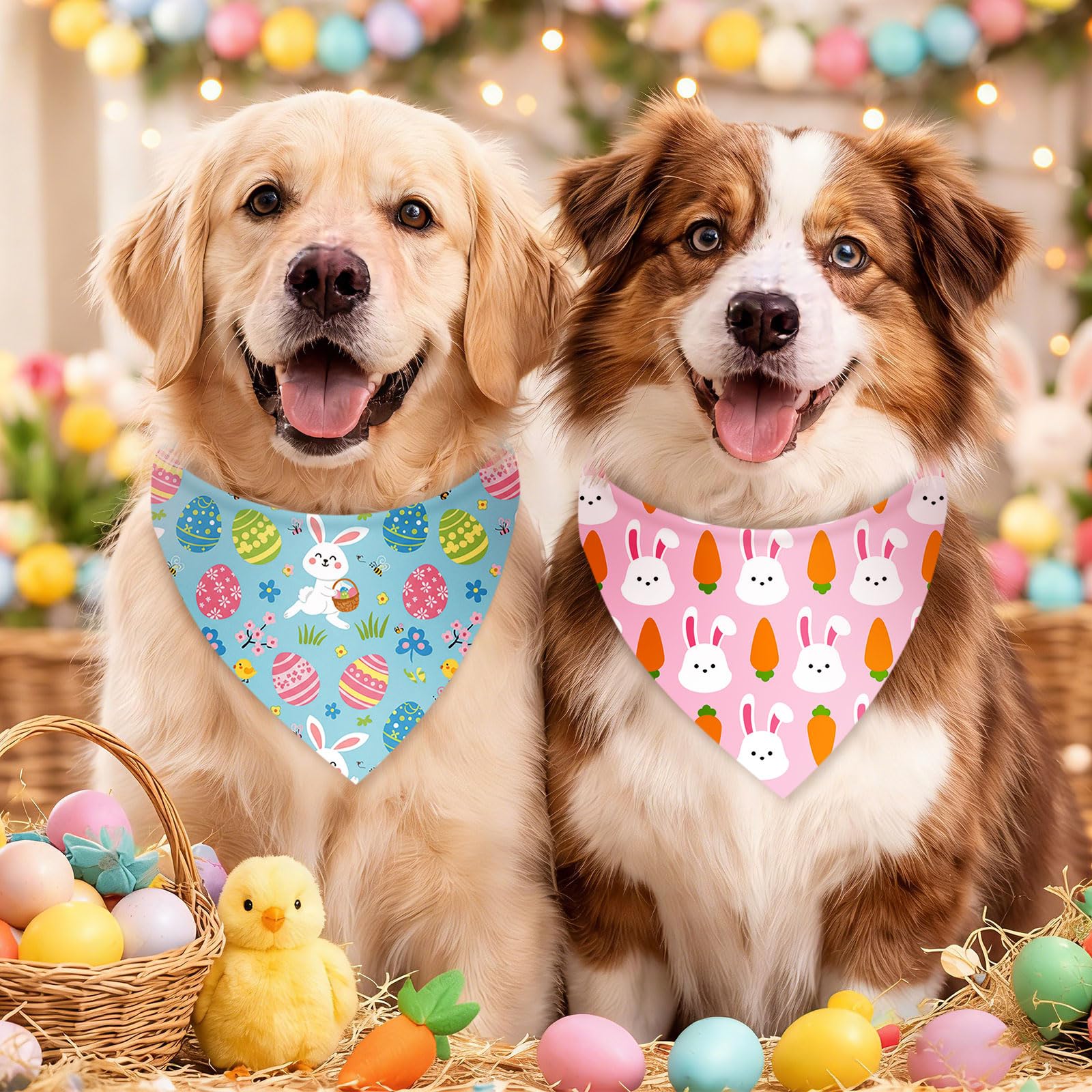 Bandanas Shyyween designs Pâques variés pour tous les chiens
