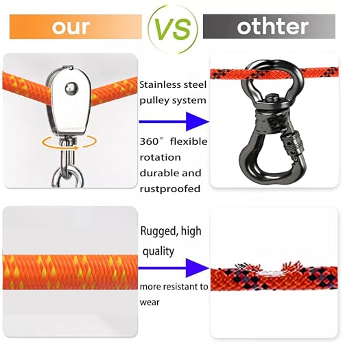 SIAELT longe bungee 4 pieds, réduction de l'usure et confort