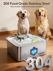 SIBAYS fontaine-eau-chien-led-indicateur: lumière LED indiquant quand l'eau est basse.