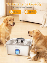 Corps en inox SUS304 de la fontaine SIBAYS garantissant eau saine.