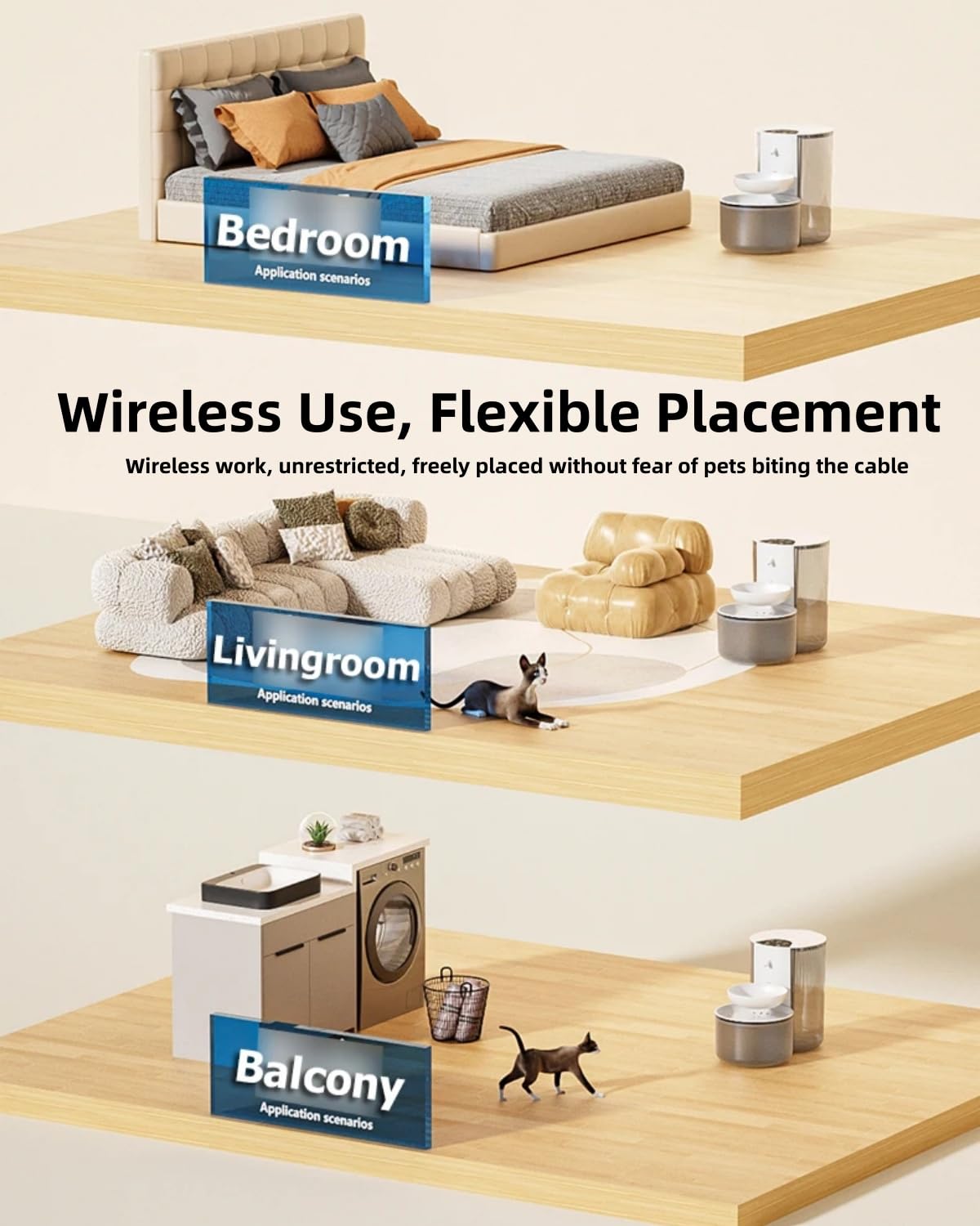Fontaine Sibkuy sans fil – rechargeable et libre de prise.