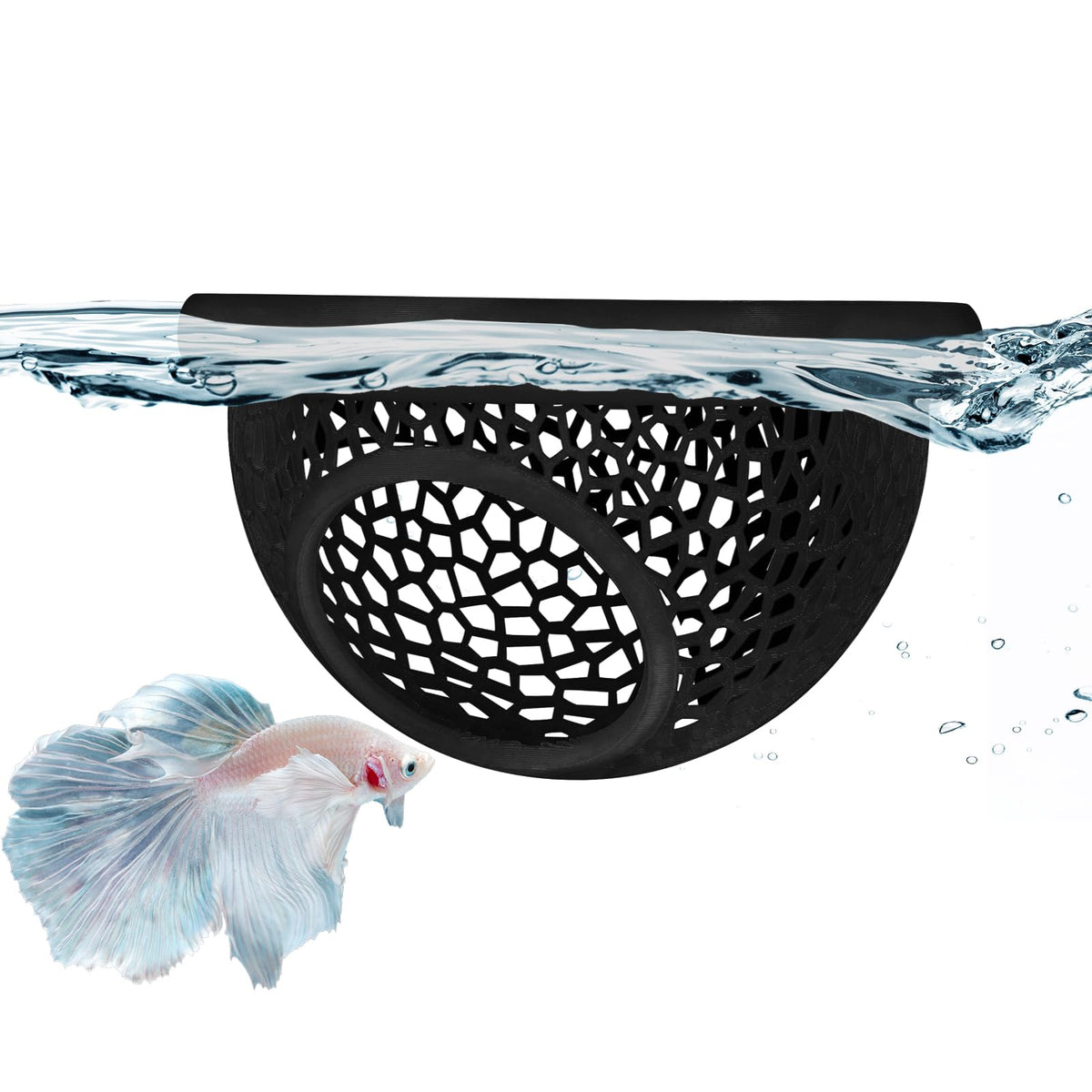 sicutoz cave-flottante betta – refuge sûr et enrichissant pour petits poissons.