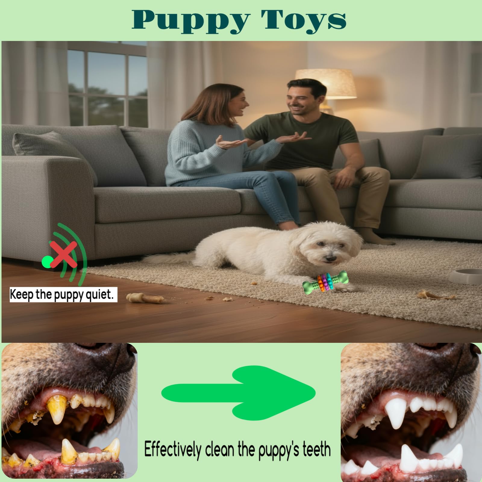 Jouet Sidaeren pour chiens pesant 9 à 23 kg, parfait pour petits morsures.